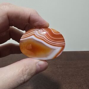 Banded Red Agate Crystal Palmstone